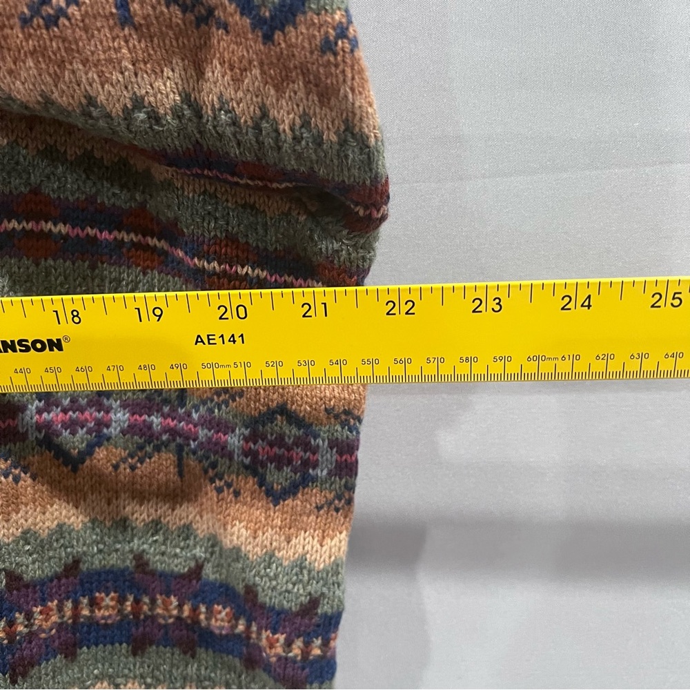 Fair Isle Cotton Blend Cardigan, Men, Size L - Picture 12 of 13